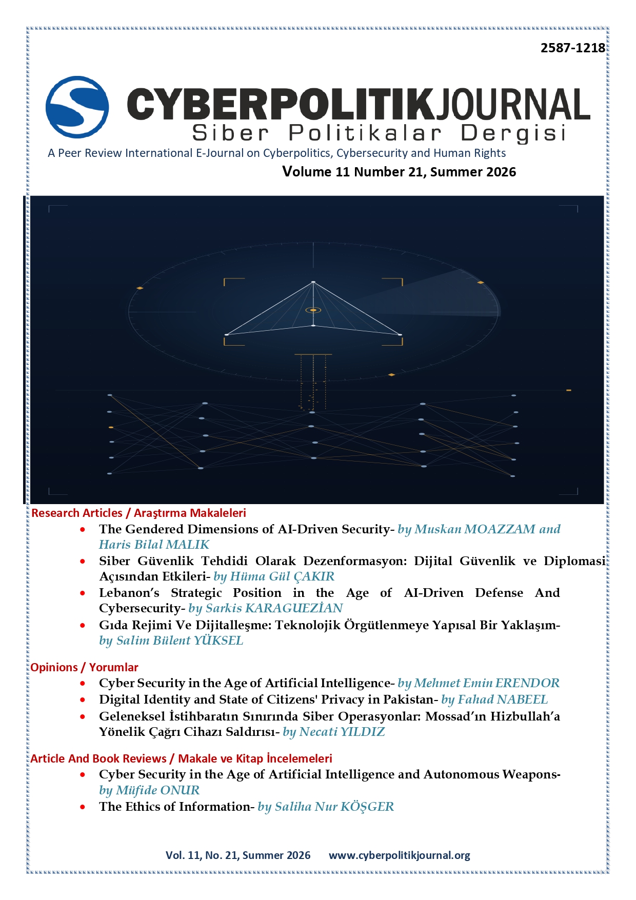 					View Vol. 11 No. 21 (2026): Summer Issue
				